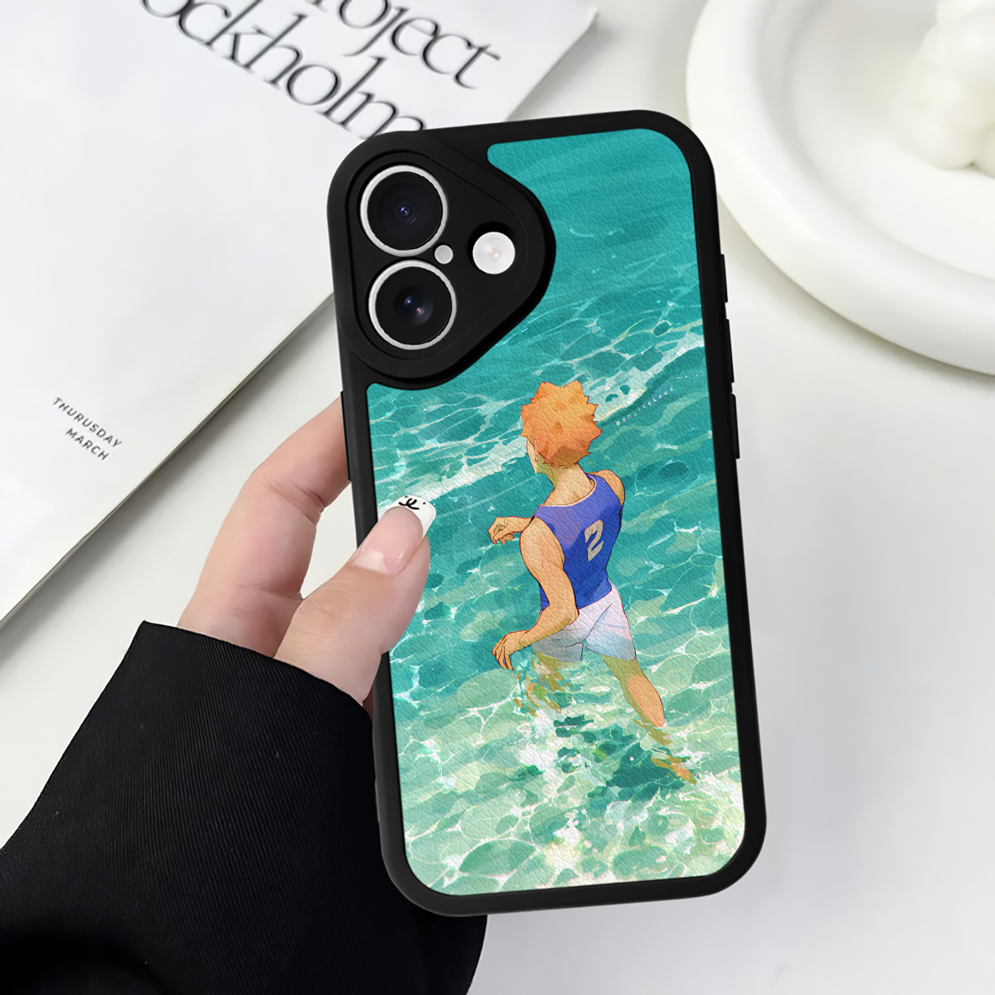 （画像用） ハイキュー!! Haikyu!! 【iPhone 16シリーズ対応】シリコンスマホケース（レザー調） 材質：シリコン